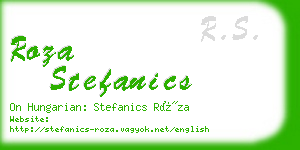 roza stefanics business card